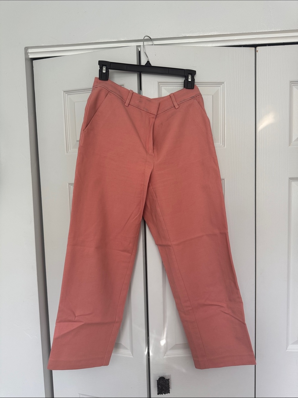 LOFT Dusty Coral Straight-Leg Pants